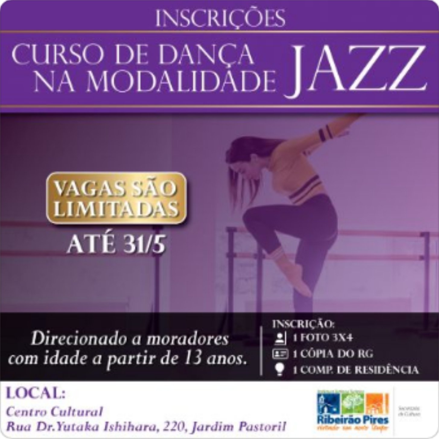 Cultura De Ribeirão Pires Abre Inscrições Para Curso Gratuito De Jazz Jornal Mais Notícias 7346